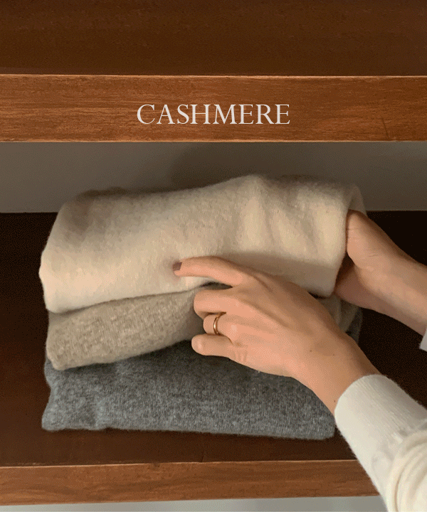 [모델소장][cashmere][finewool80%]파인 캐시미어 브이넥 니트 - 3color