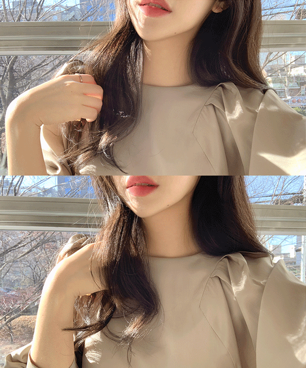 [모델소장] Merci blouse - khaki brown