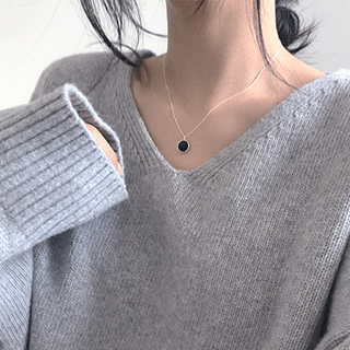 minue necklace (2color) -silver925