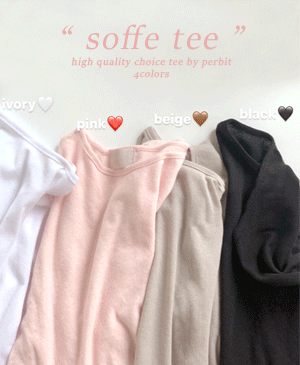 soffe tee  (4color) linen*cotton♡