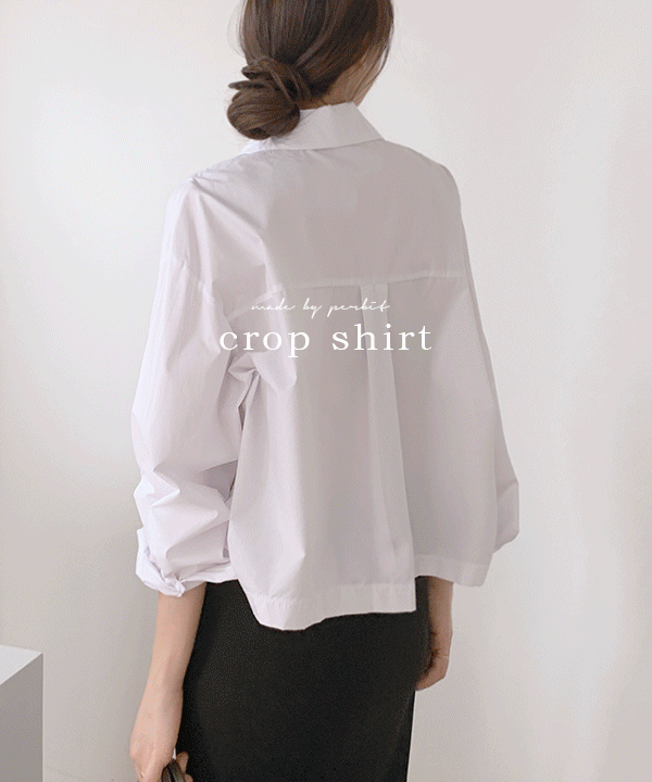 [1차완판/2차오픈♥] 단독제작) FLAT crop shirts (3color) - 미디엄크롭✉