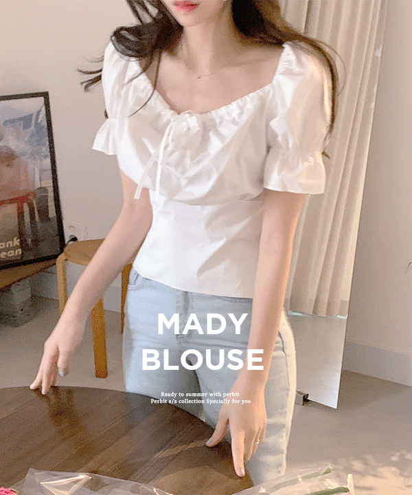 Mady ribbon blouse (3color)