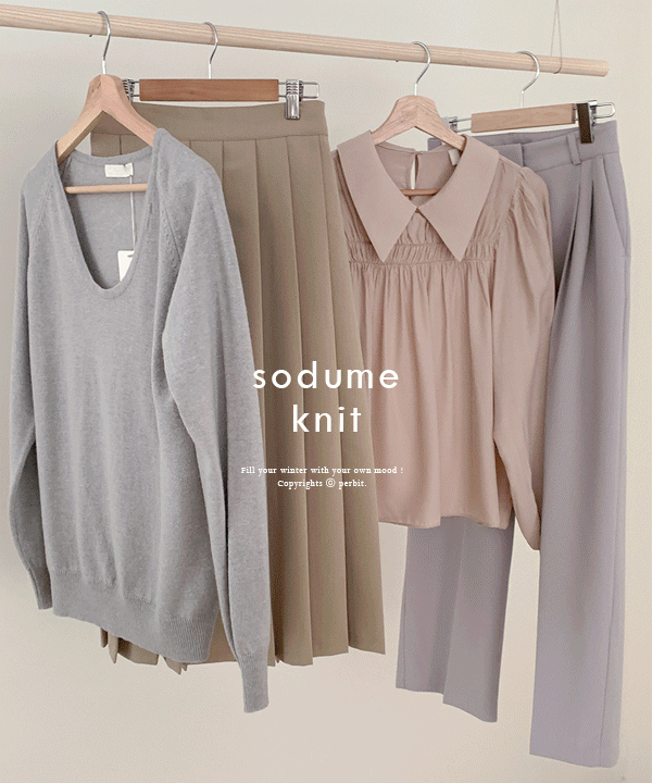 [lambswool50] sodume knit - 3color