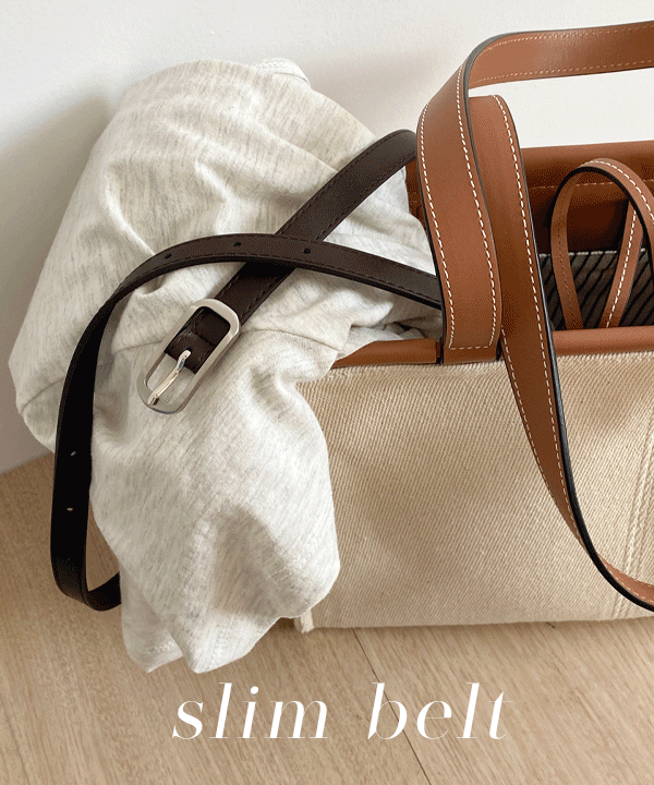 [모델소장] slim belt - 1color deep browny