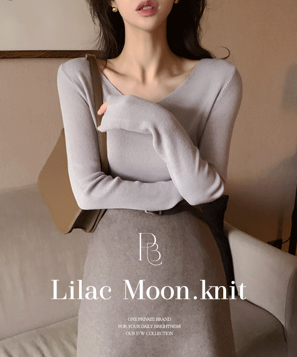 [한정수량]단독) 라일락 문 니트 - lilac moon